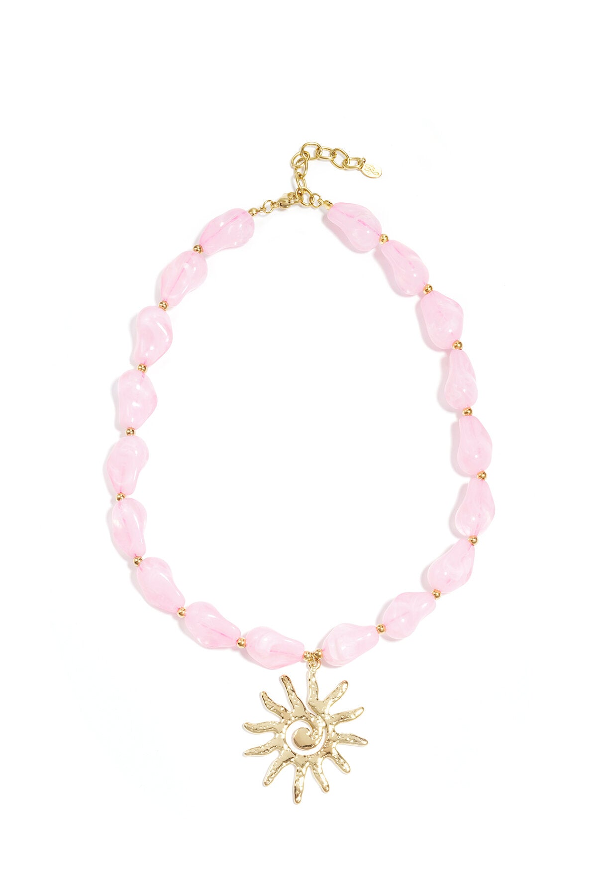 Collier de perles avec pendentif soleil