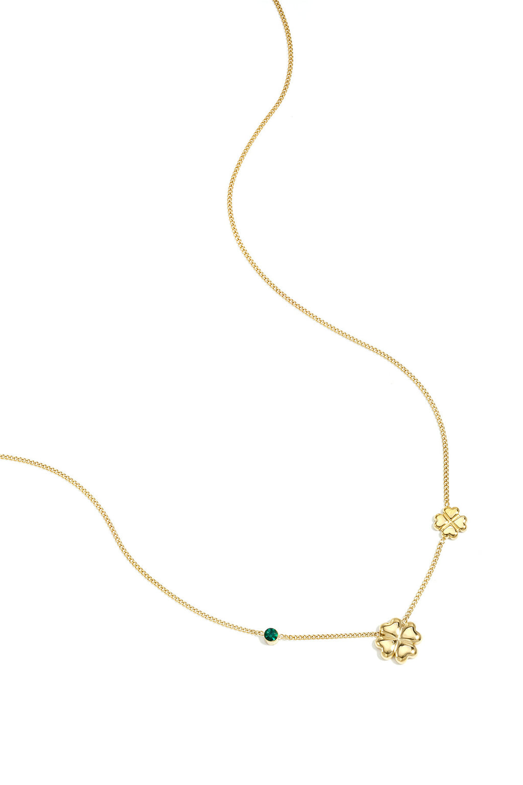 Collier orné de trèfles et de pierres colorées