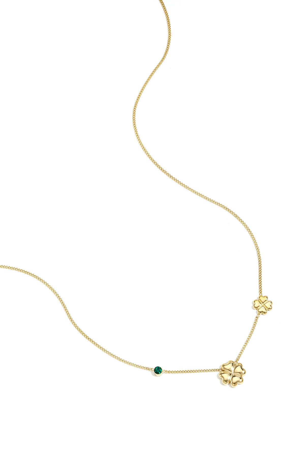 Collier orné de trèfles et de pierres colorées