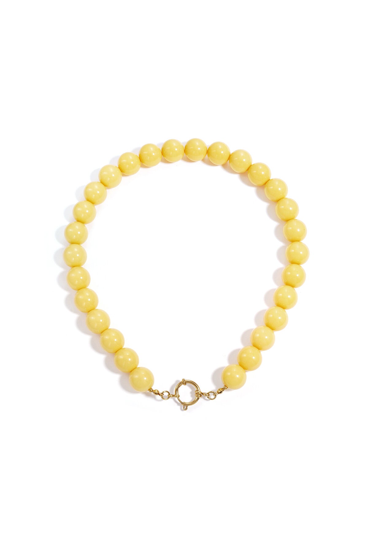 Collier à grosses perles et fermeture sur le devant-15mm
