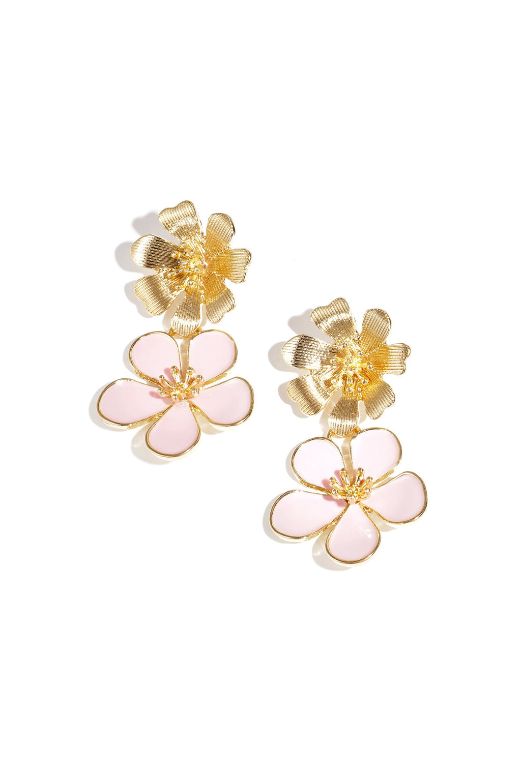 boucles d'oreilles 2 fois fleur
