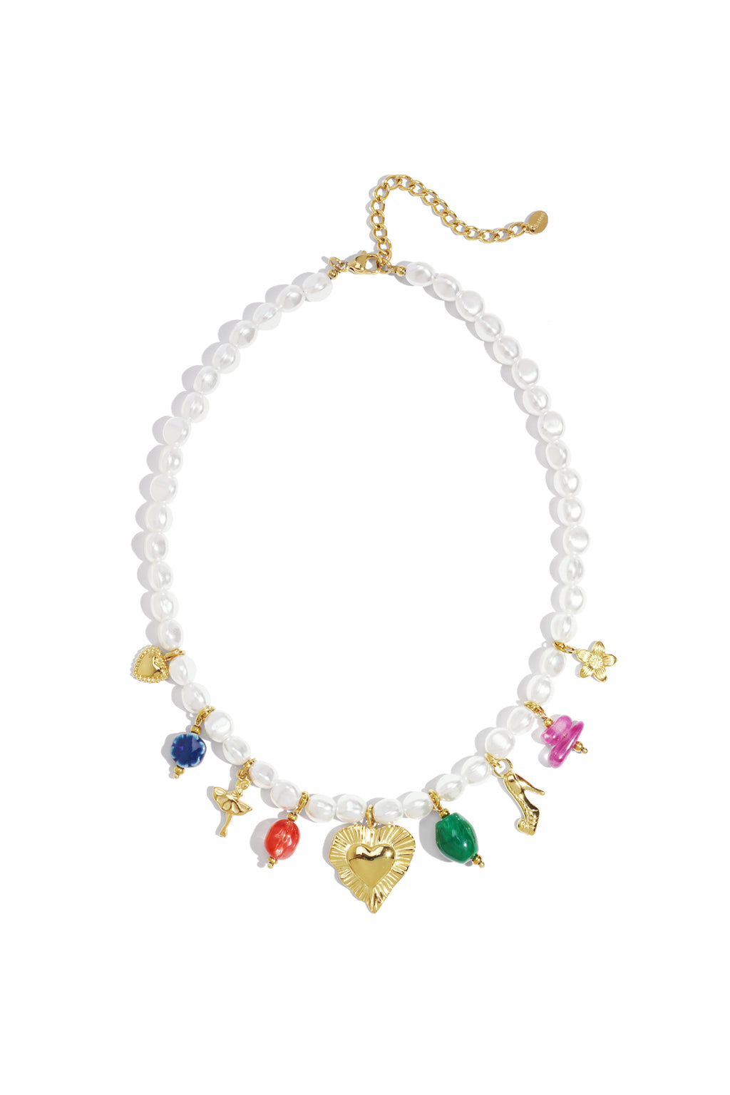 Colliers de perles d'imitation en forme de cœur, style décontracté, romantique, pour femme