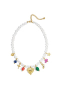 Colliers de perles d'imitation en forme de cœur, style décontracté, romantique, pour femme