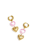 Boucles d'oreilles pendantes en forme de cœur