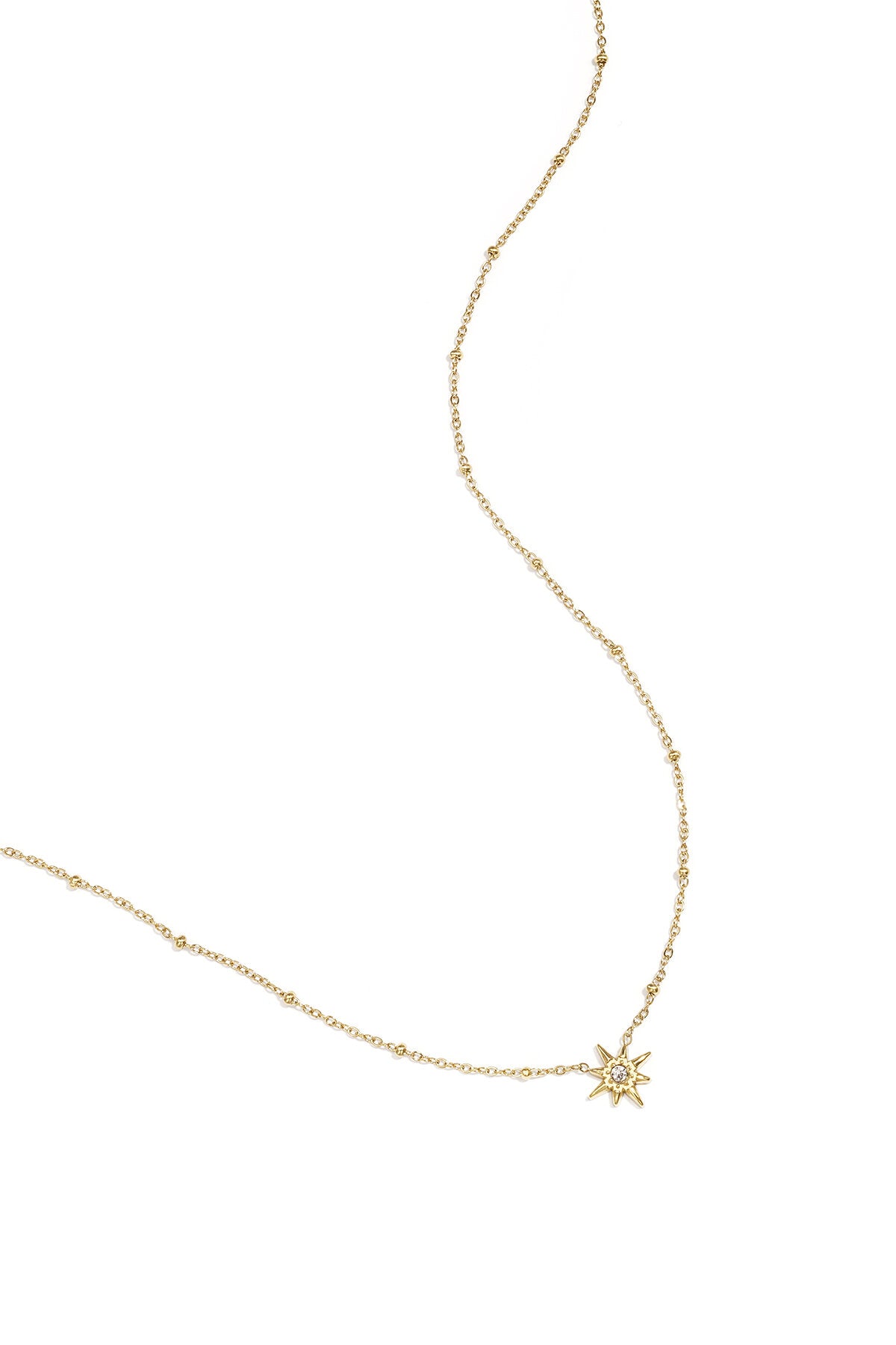 Collier avec perles et étoile filante
