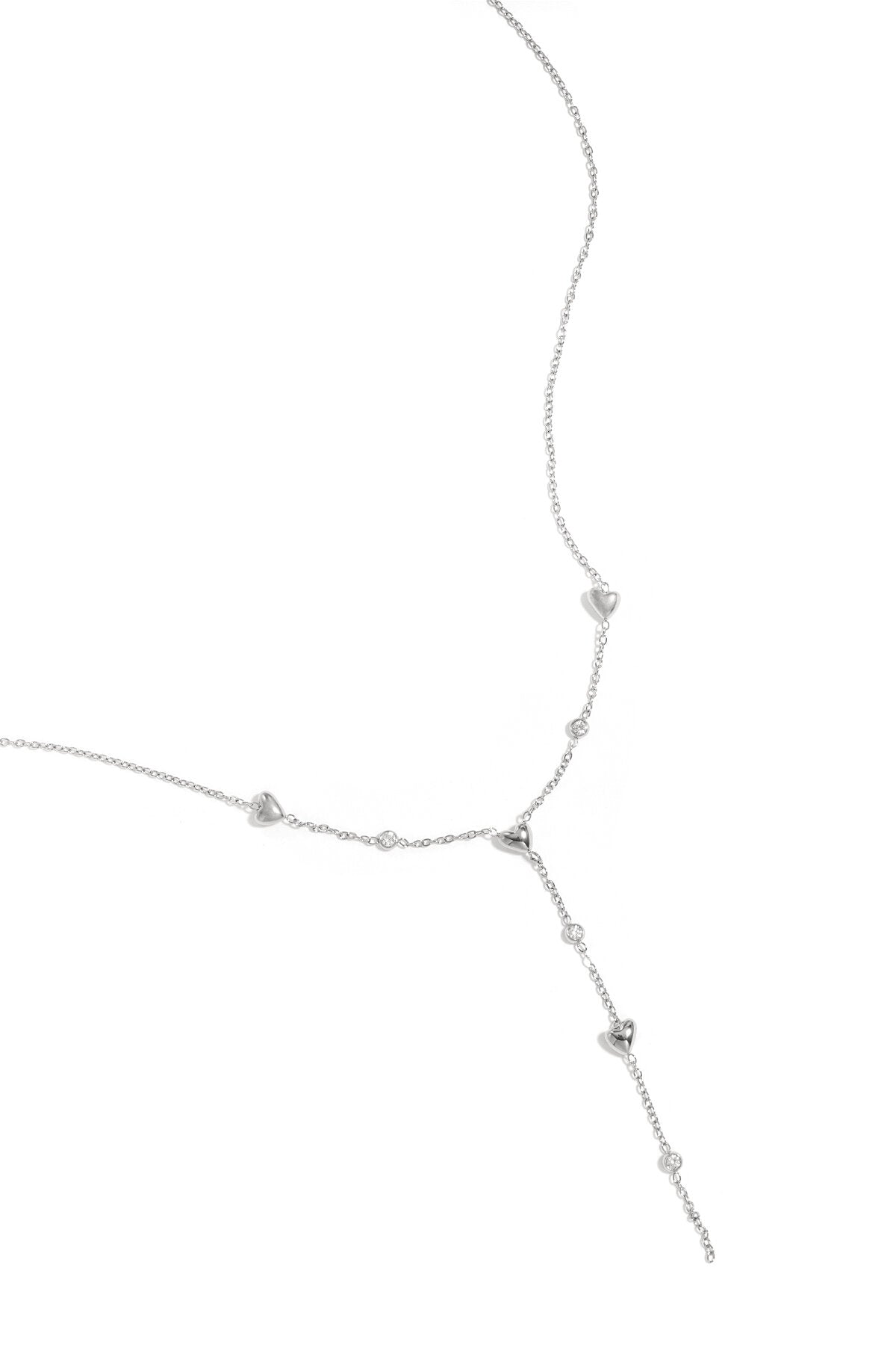 Collier en Y avec cœurs remplis