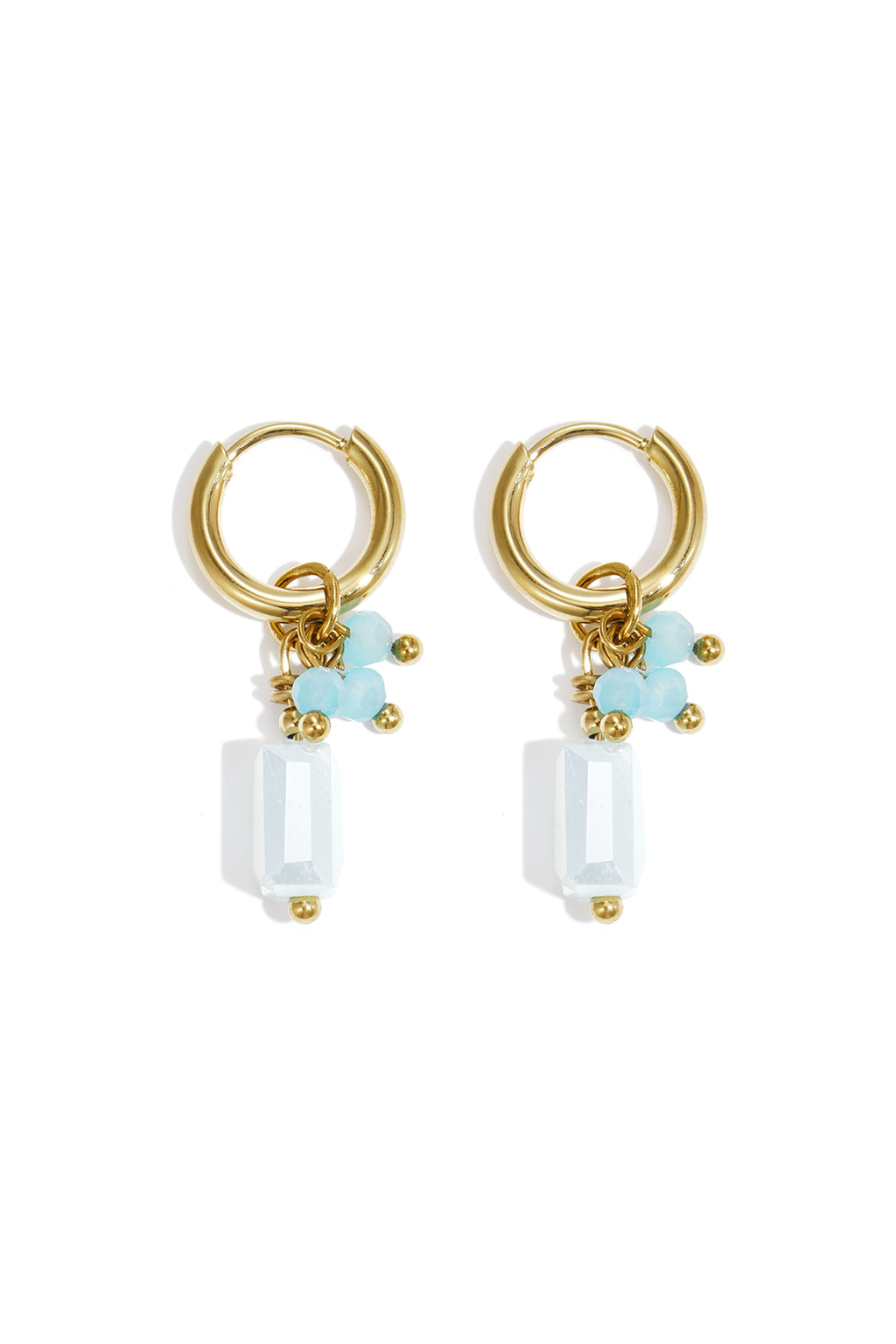 Boucles d'oreilles avec breloques colorées