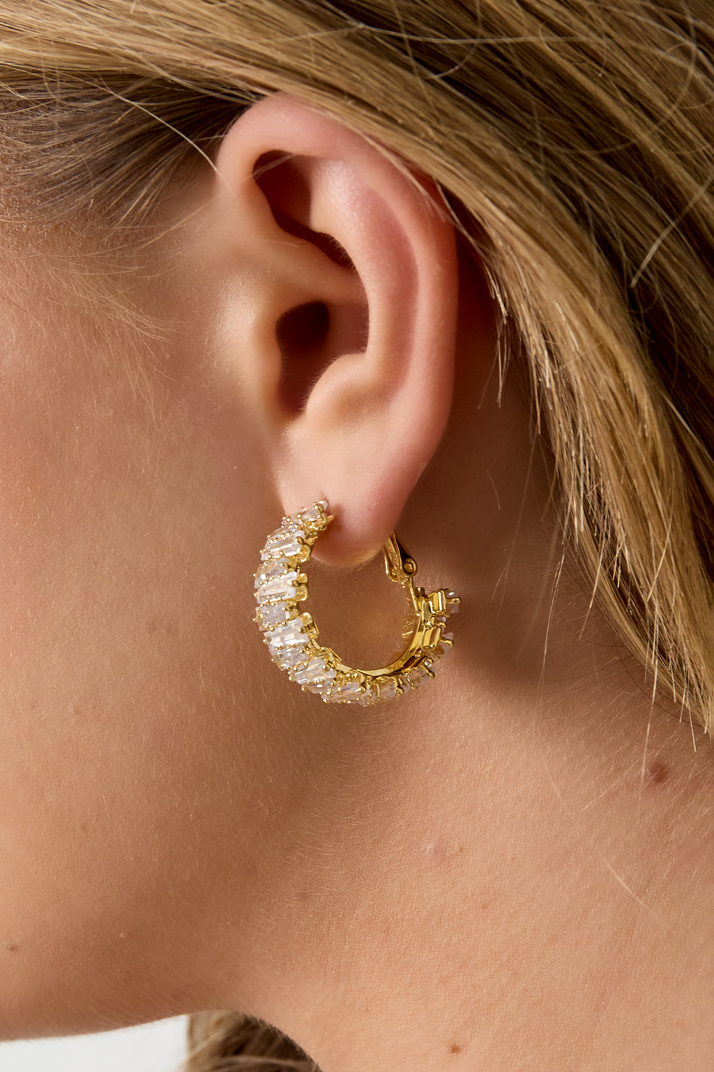 Boucles d'oreilles créoles en cuivre, style géométrique, décontracté, simple, pour femme
