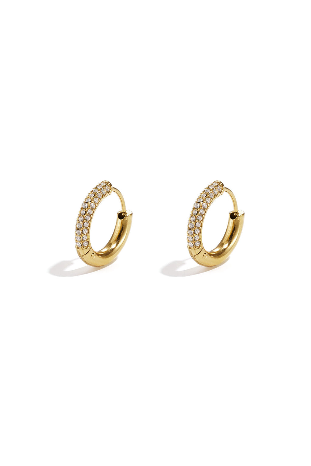 Boucles d'oreilles créoles en acier inoxydable, style simple et quotidien, collection de bijoux pour femmes