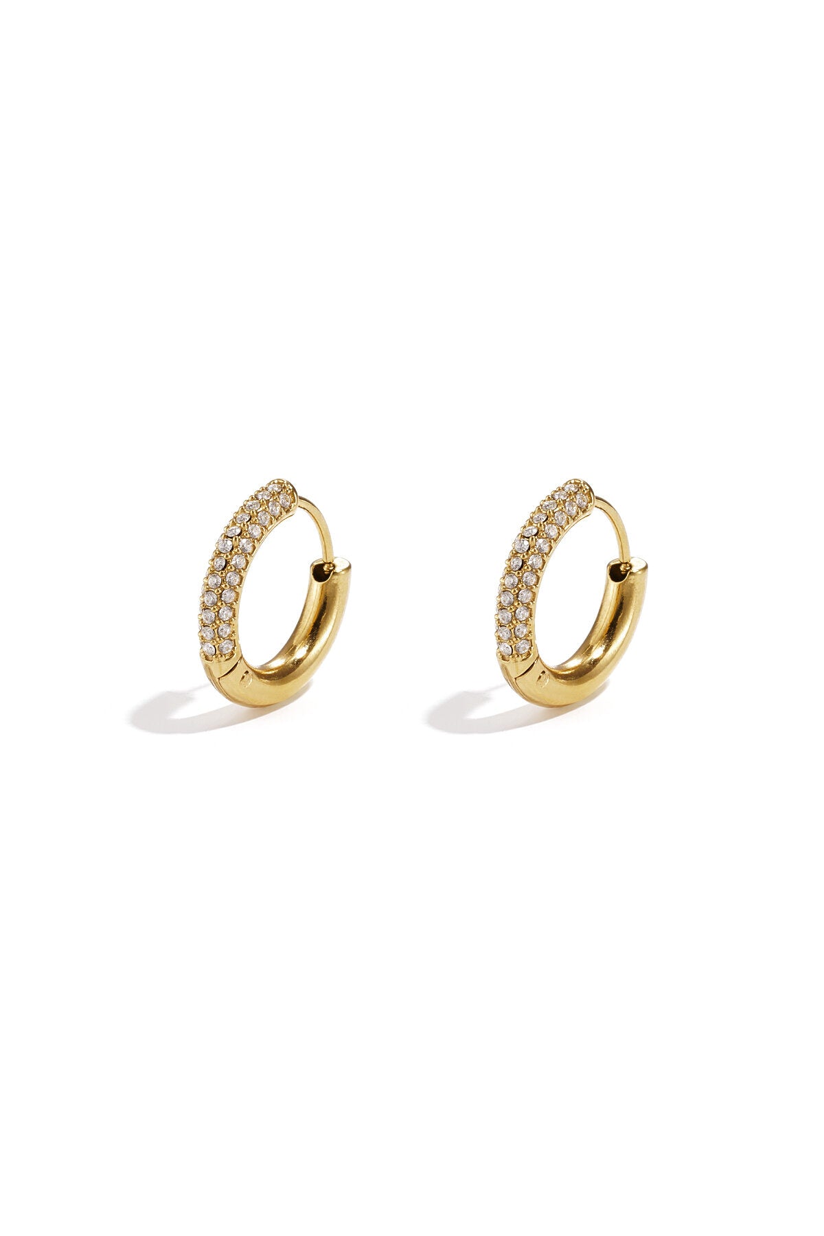 Boucles d'oreilles créoles en acier inoxydable, style simple et quotidien, collection de bijoux pour femmes
