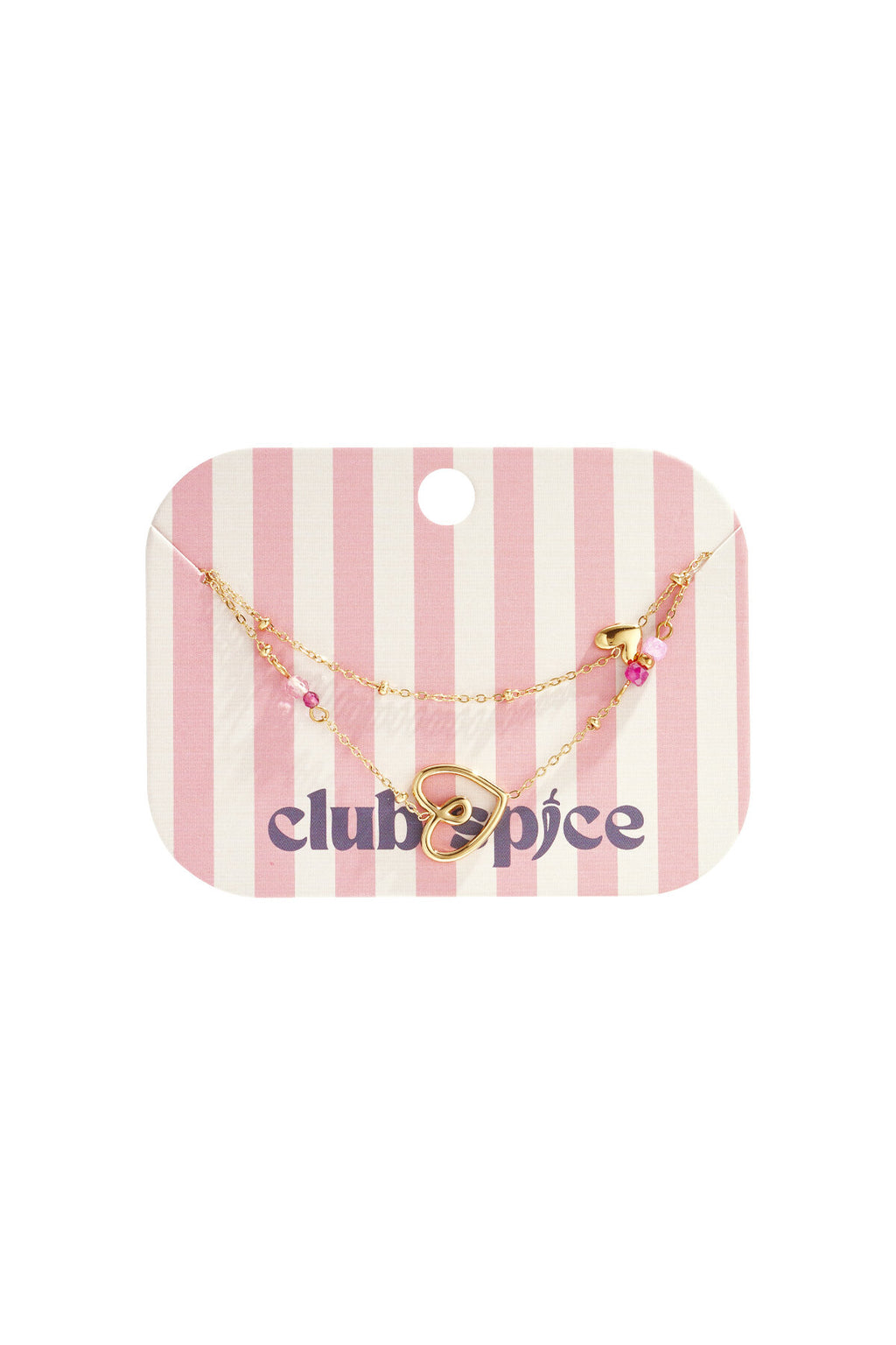 Bracelet orné d'un cœur espiègle, de perles et d'une perle