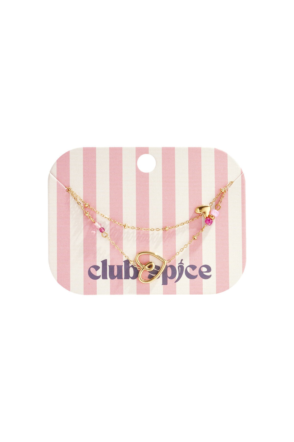 Bracelet orné d'un cœur espiègle, de perles et d'une perle