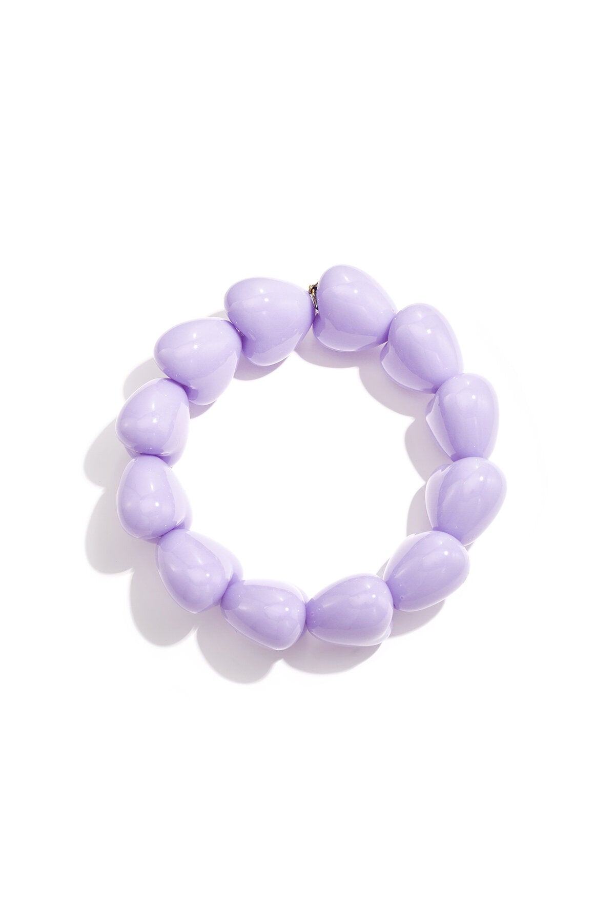 Bracelet avec de grosses perles en forme de cœur