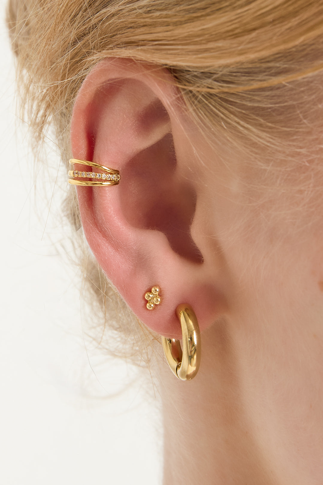 Boucles d'oreilles géométriques en cuivre au quotidien
