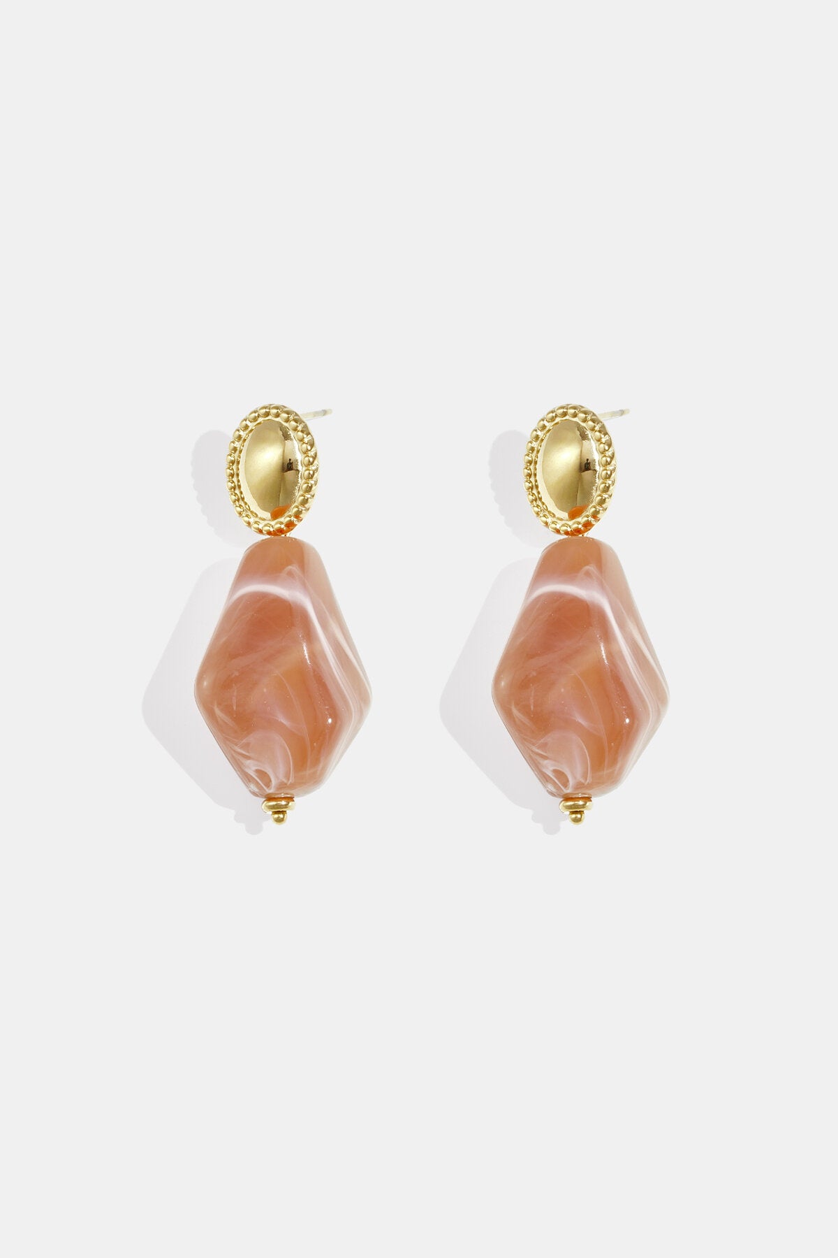 Boucles d'oreilles aspect pierre naturelle
