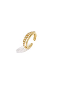 Bague double sertie de petites pierres