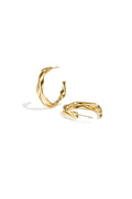 Boucles d'oreilles créoles doubles organiques