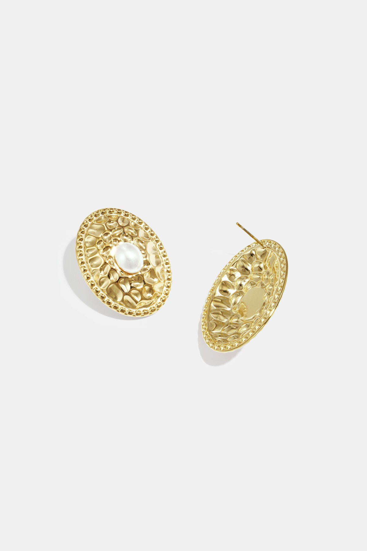 Boucles d'oreilles à clous en acier inoxydable, motif marteau, collection décontractée et simple pour femmes