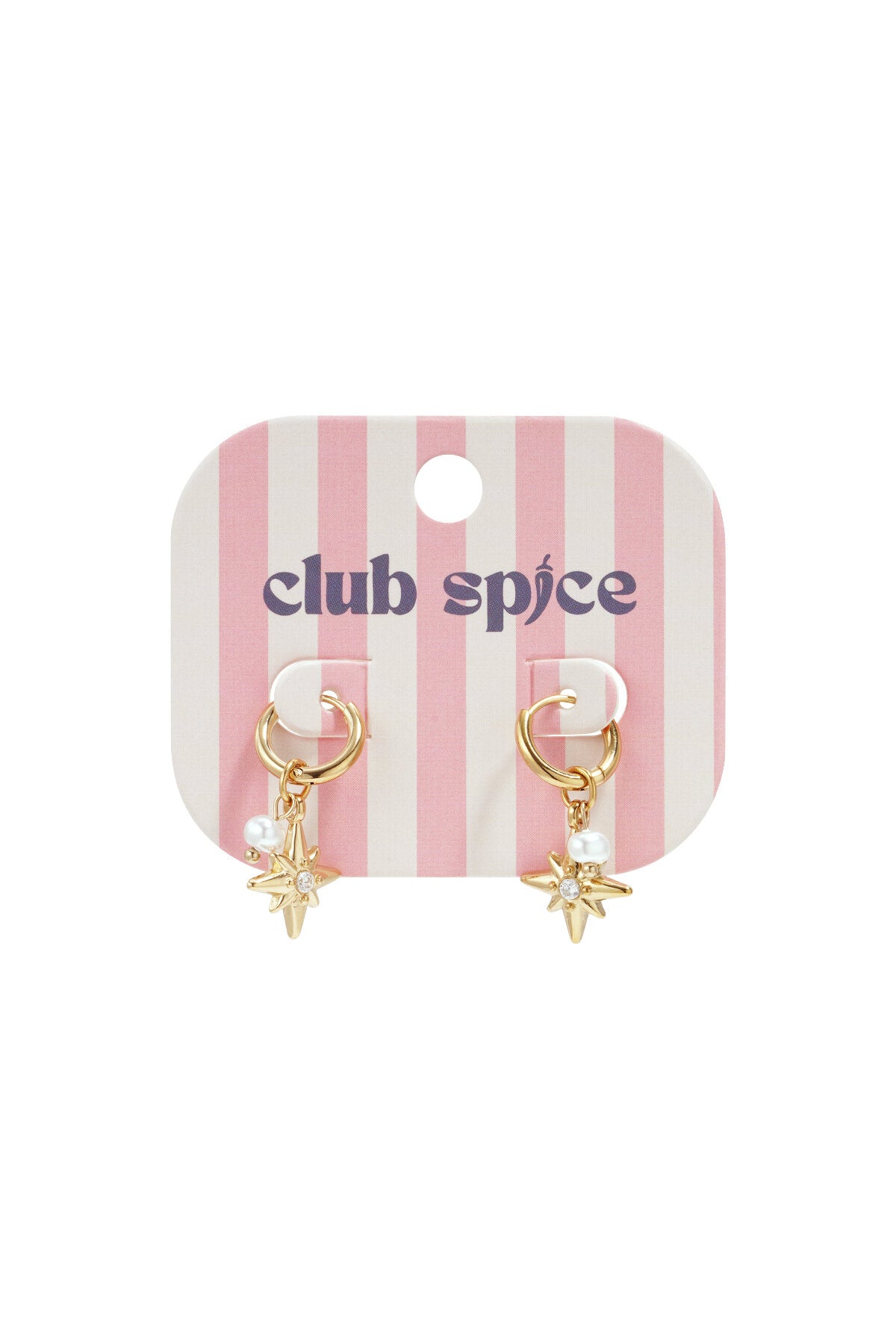 Boucles d'oreilles avec pendentifs en perle et en étoile