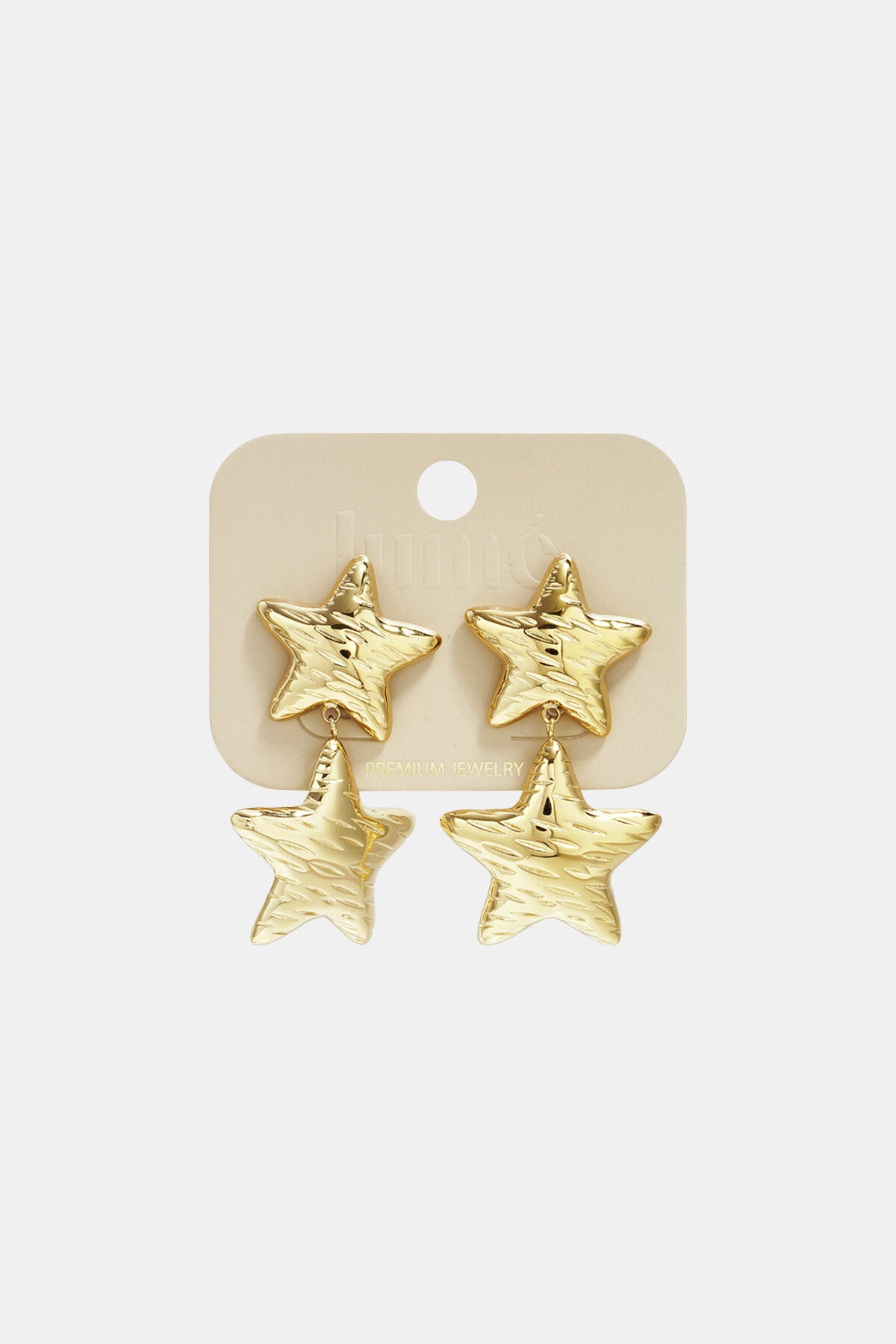 Boucles d'oreilles pendantes en acier inoxydable, collection Étoile, style décontracté et simple pour femmes