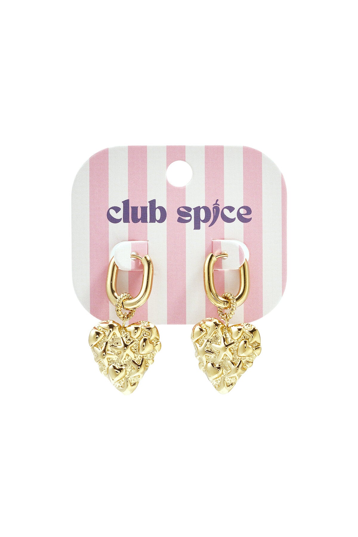 Boucles d'oreilles squovales à motif cœur et étoile