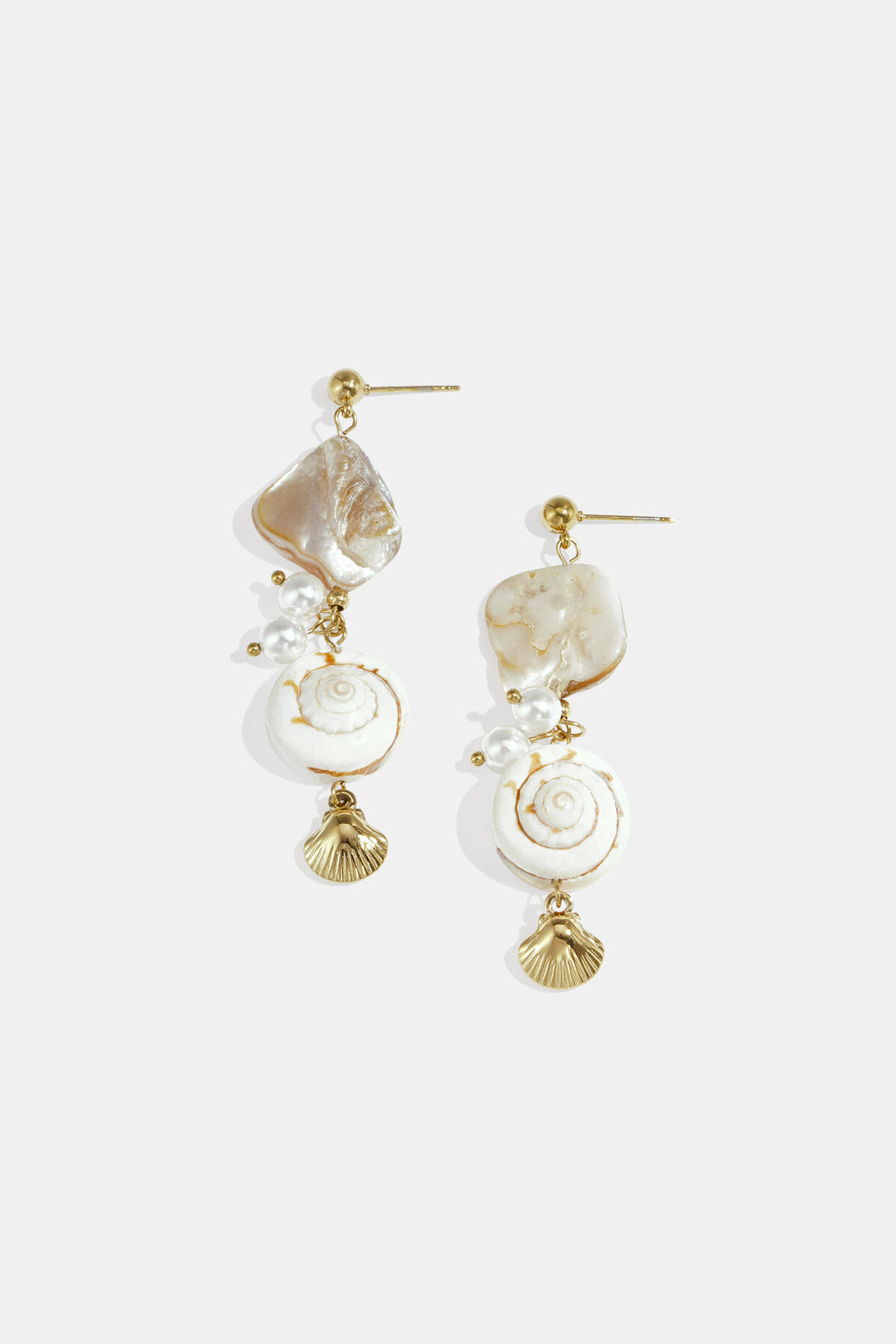 Boucles d'oreilles pendantes en acier inoxydable, coquillage, collection vacances et romantisme, bijoux pour femmes