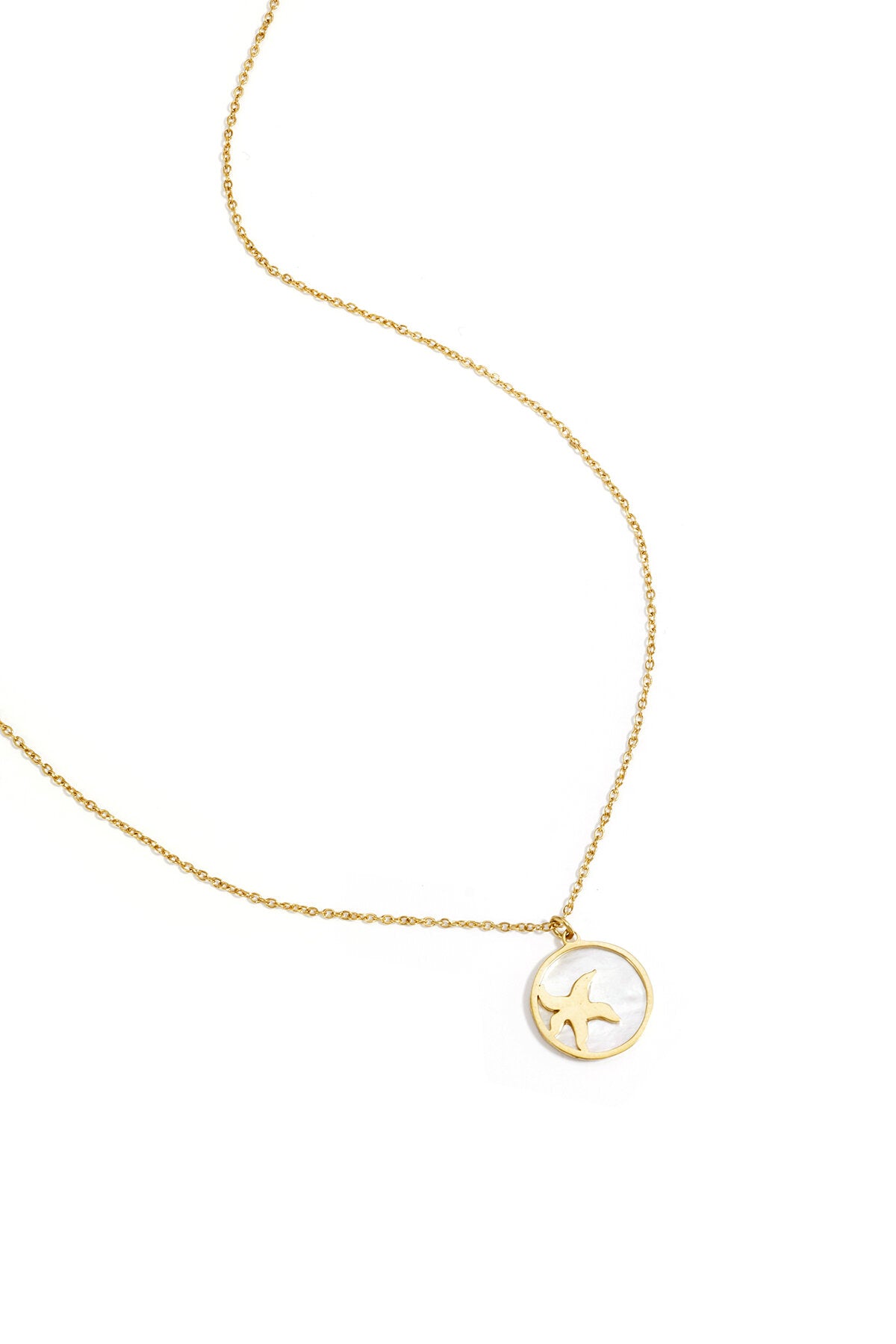 Collier avec étoile de mer en cercle