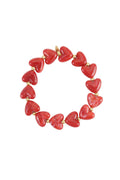 Bracelet élastique en perles en forme de cœur