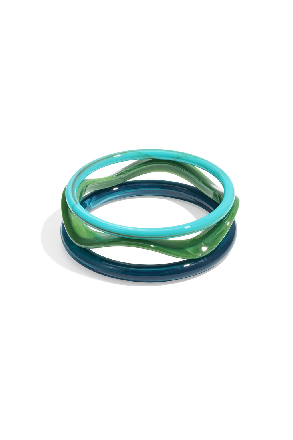 Bracelets en acrylique de couleur unie, style décontracté et simple, pour femme