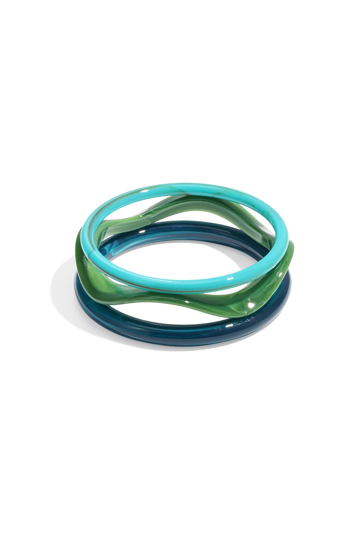 Bracelets en acrylique de couleur unie, style décontracté et simple, pour femme