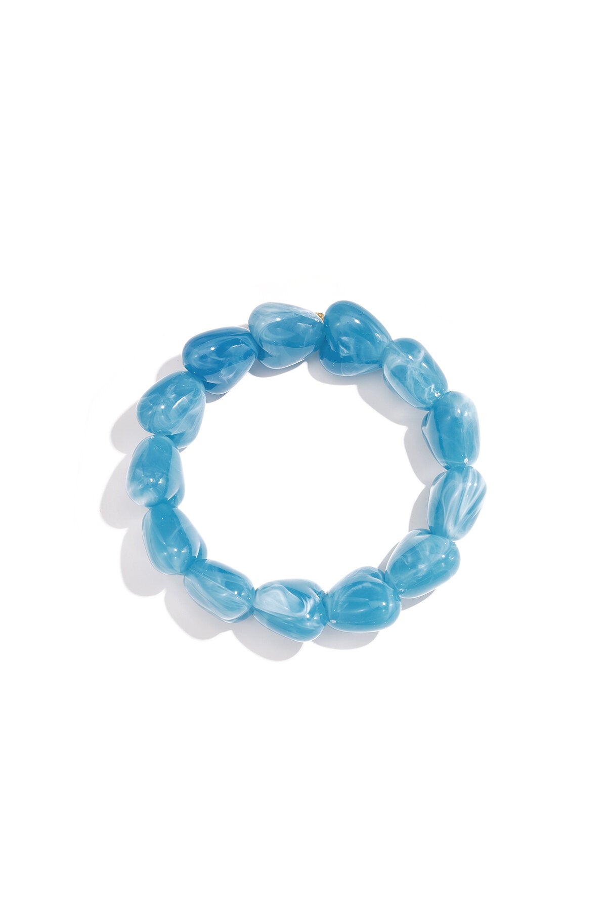 Bracelet de perles avec de grosses perles en forme de cœur
