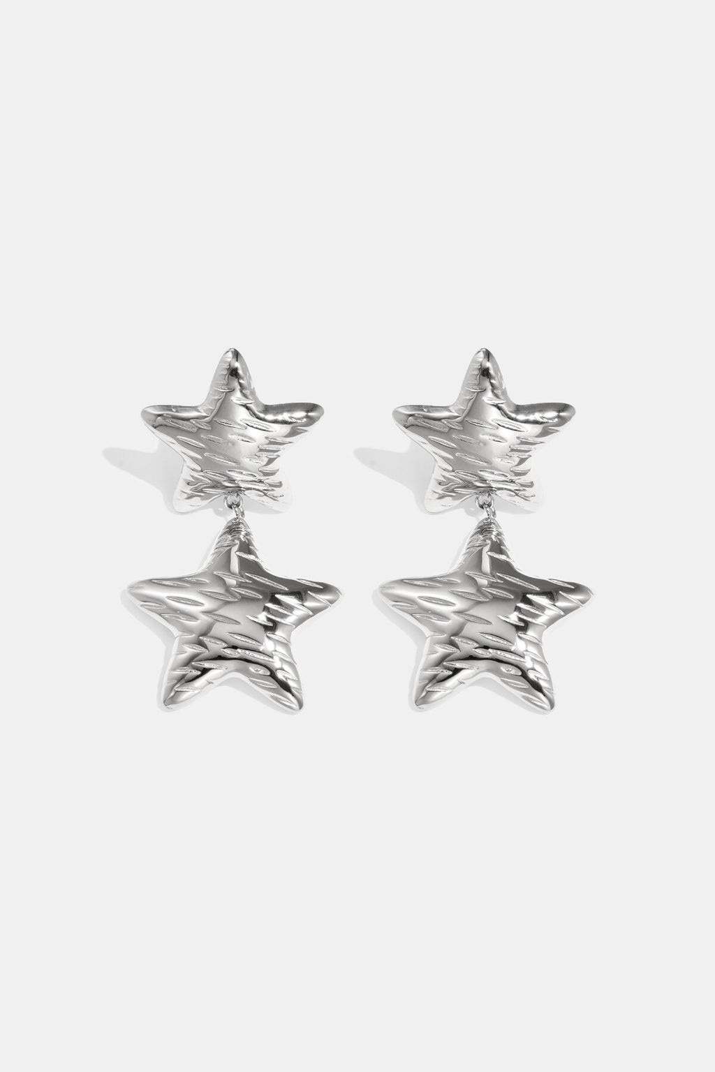Boucles d'oreilles pendantes en acier inoxydable, collection Étoile, style décontracté et simple pour femmes