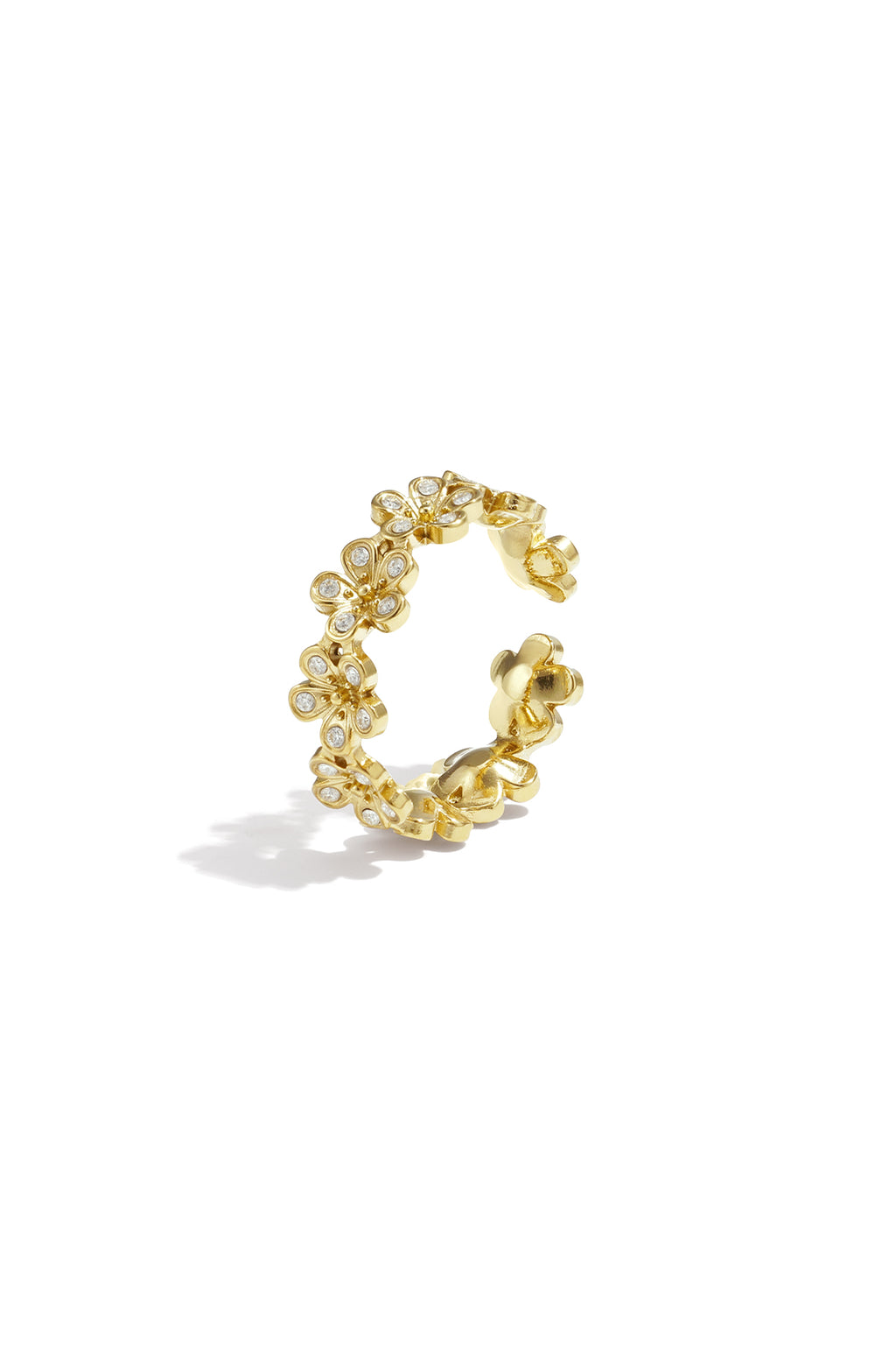 Bagues minimalistes en acier inoxydable, série Fleur, décontractée, simple et quotidienne, bijoux pour femmes