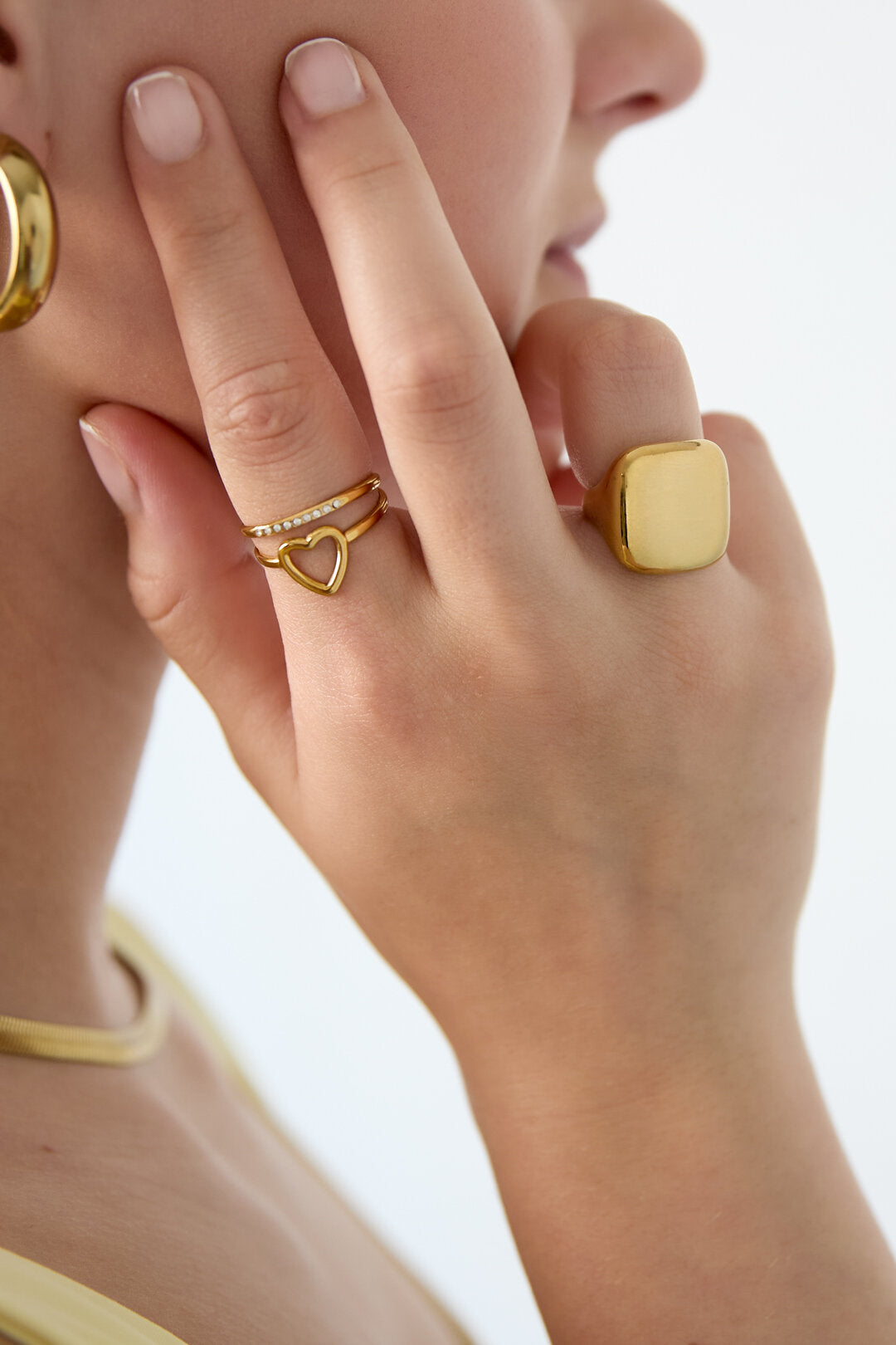 Bague carrée statement