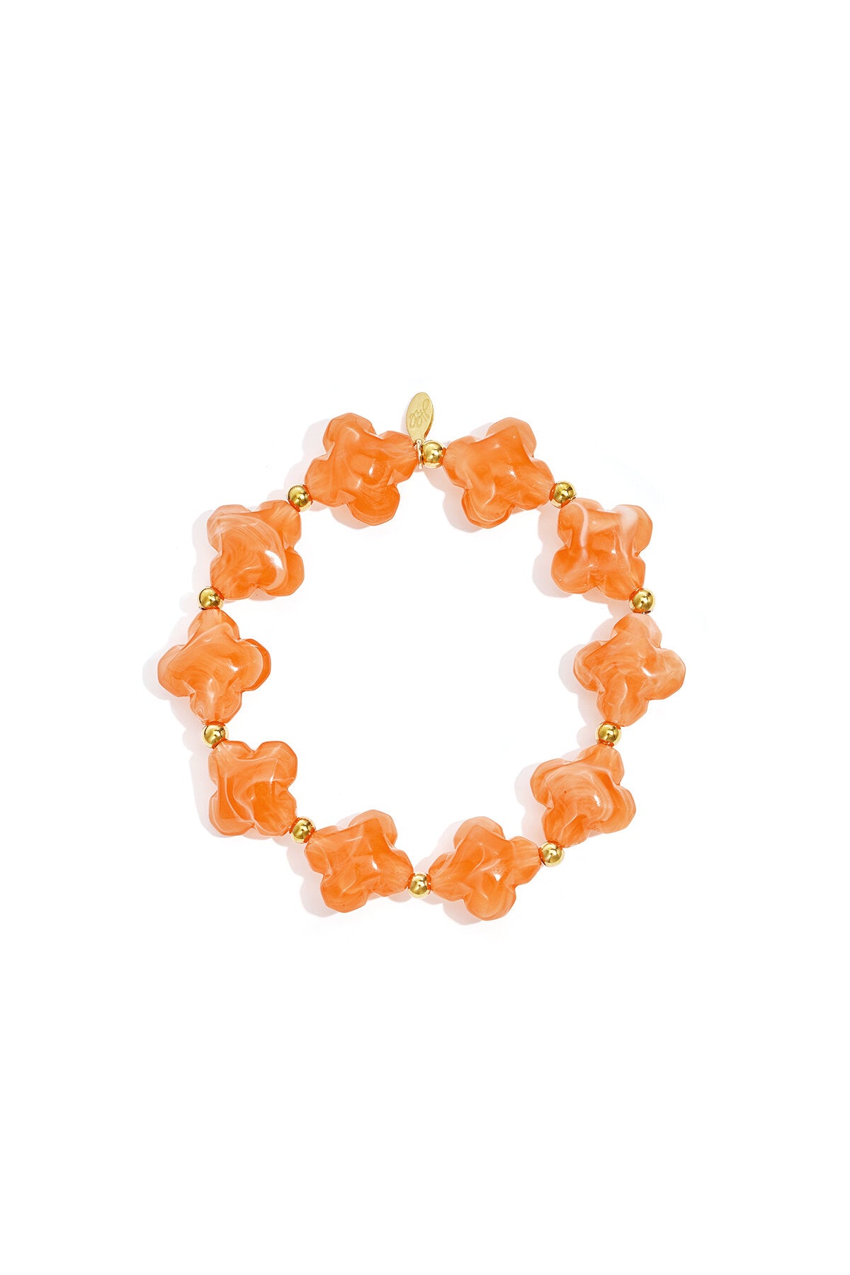 Bracelet de perles avec des perles en forme de trèfle