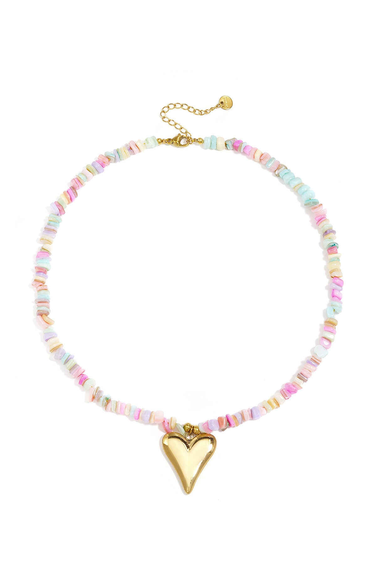 Colliers en acier inoxydable à perles en forme de cœur, collection romantique pour les vacances et le quotidien, bijoux pour femmes