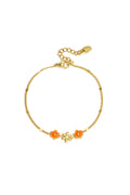 Bracelet orné de fleurs colorées