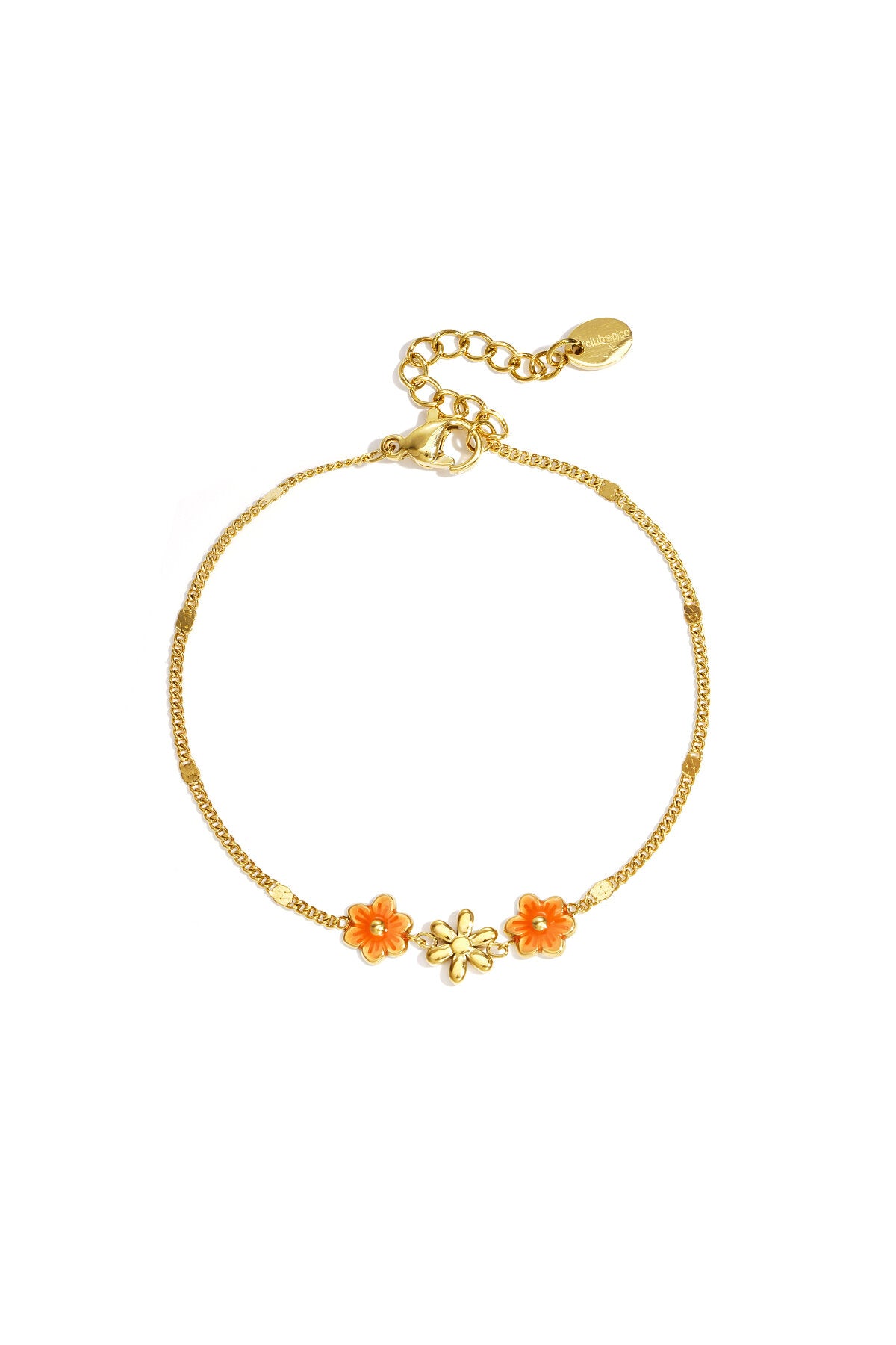 Bracelet orné de fleurs colorées