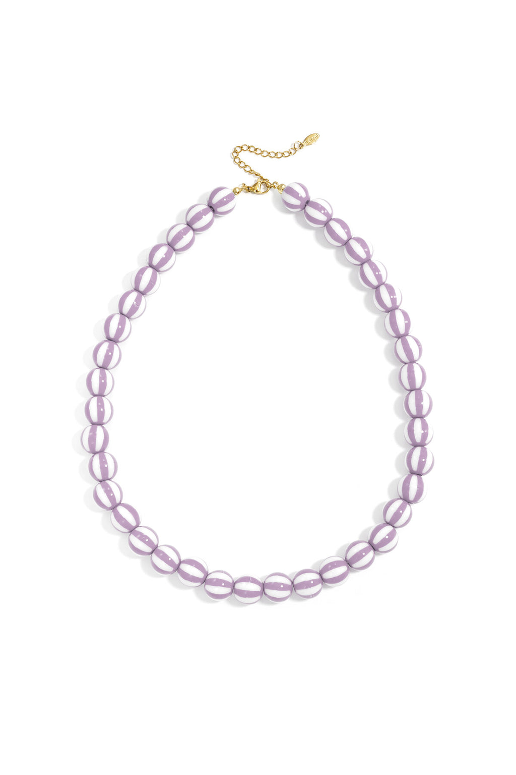 Collier de perles rayées