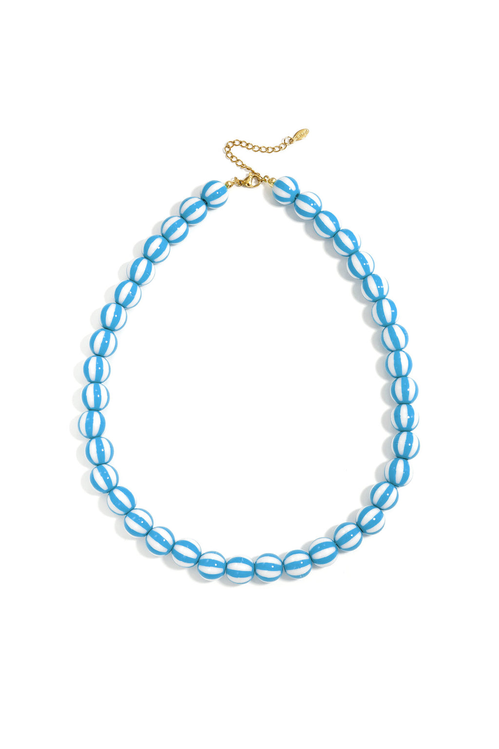 Collier de perles rayées