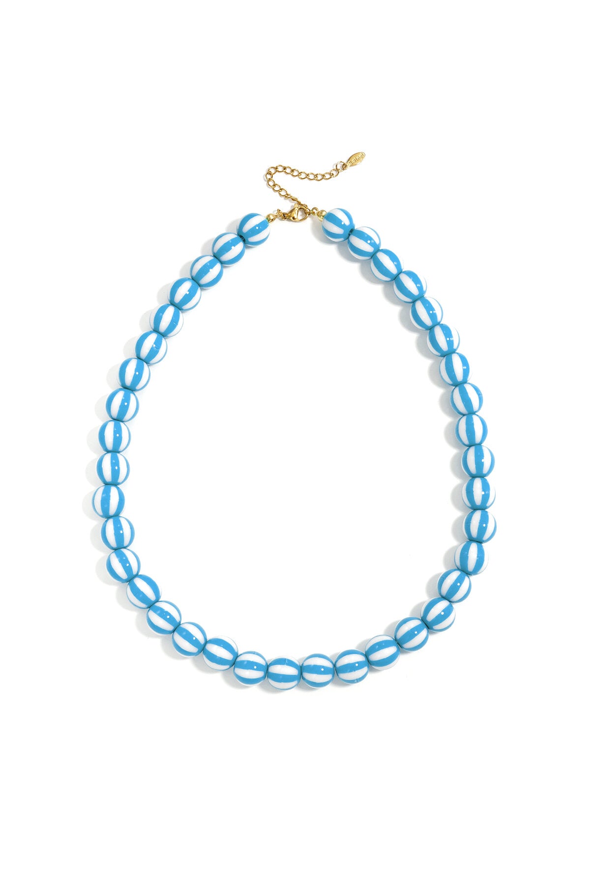 Collier de perles rayées