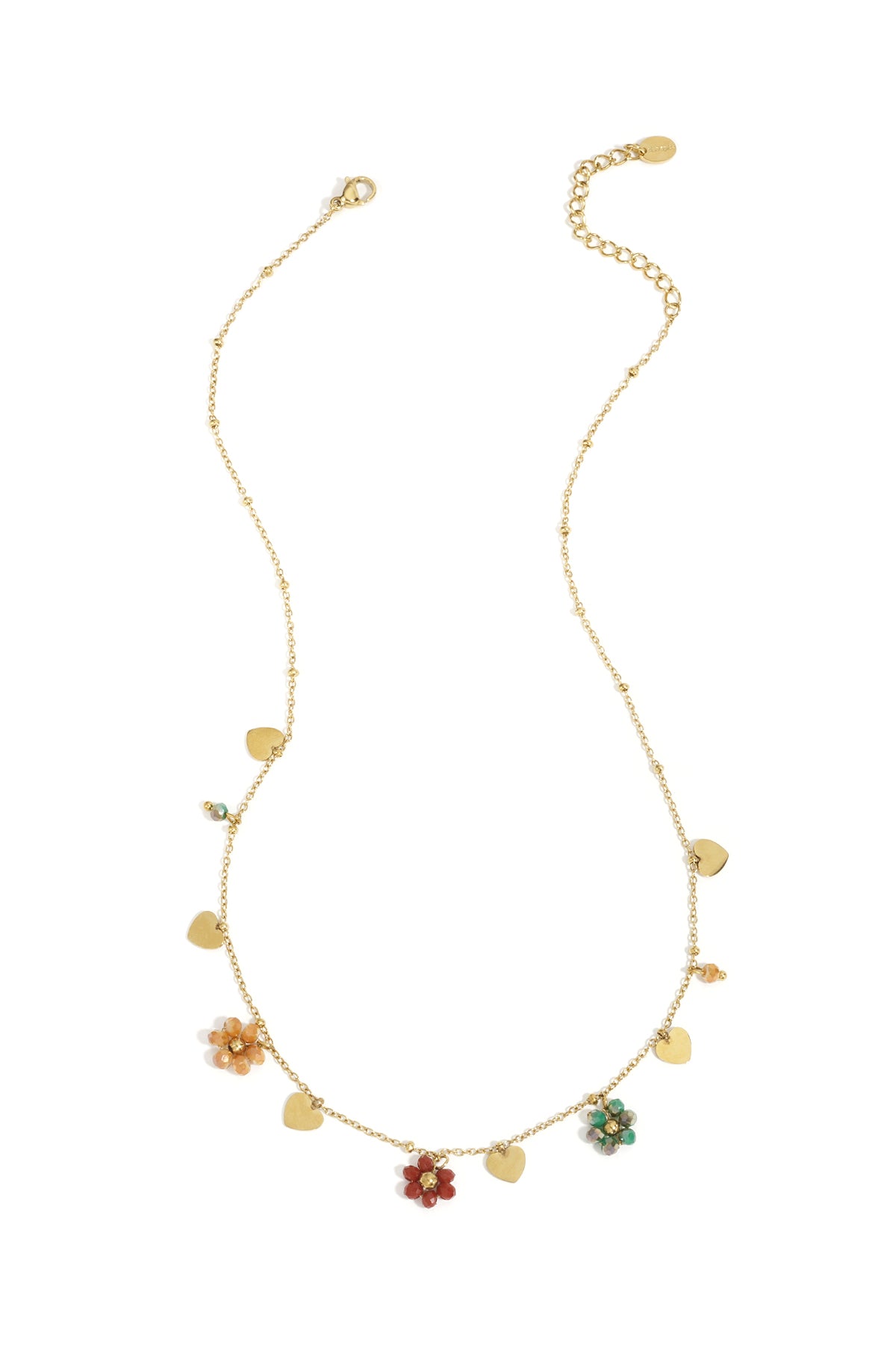 Colliers pendentifs en acier inoxydable Fleur Casual Daily Simple Série Bijoux pour femmes