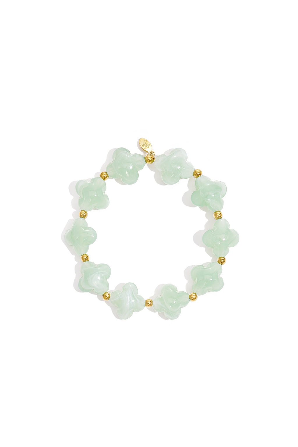 Bracelet de perles avec des perles en forme de trèfle