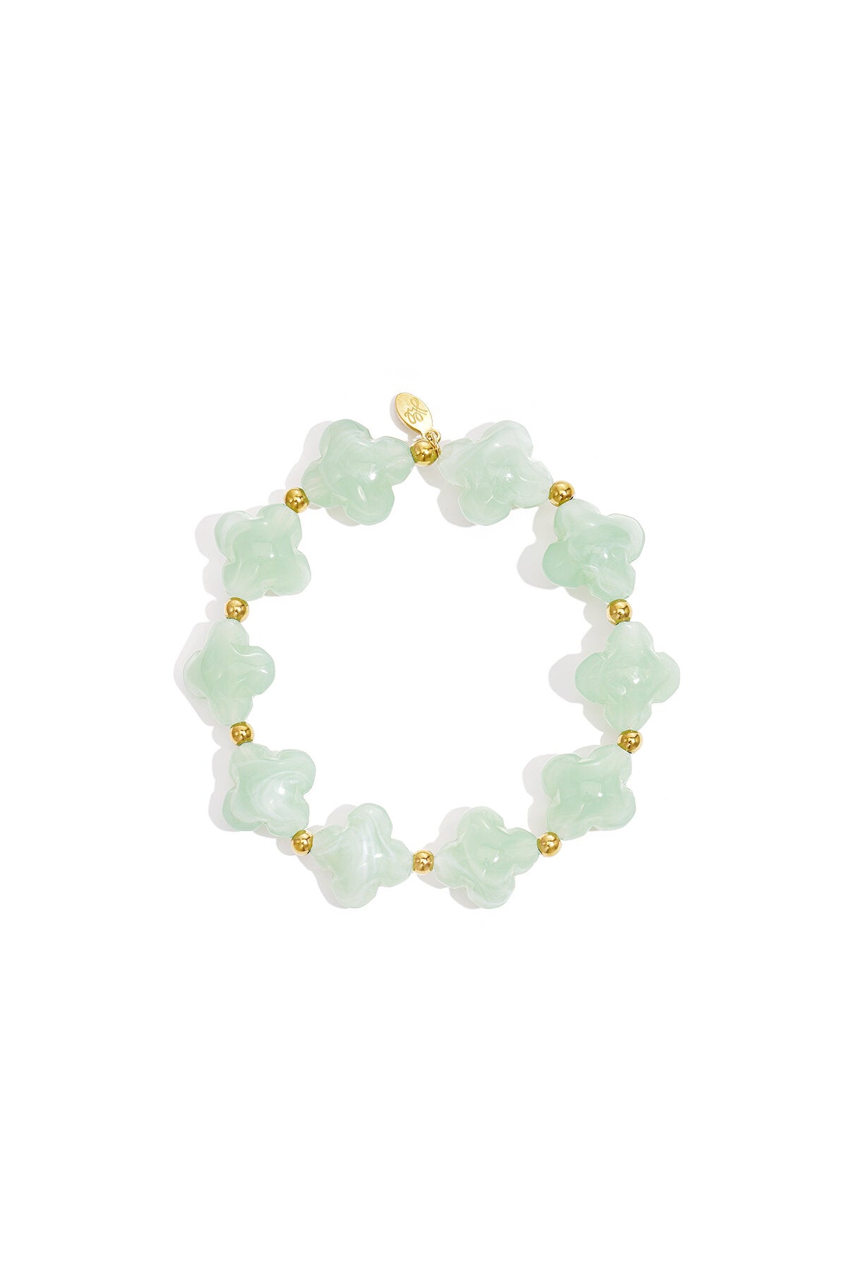 Bracelet de perles avec des perles en forme de trèfle
