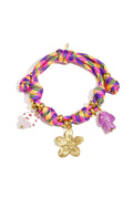 Bracelets à breloques en corde, motif floral, collection romantique décontractée pour le quotidien, bijoux pour femmes