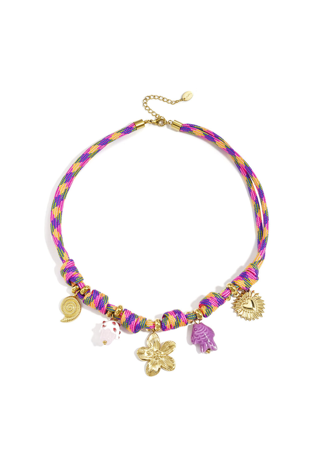 Colliers pendentifs en corde, bijoux de plage/vacances fleuris pour femmes