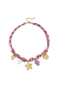 Colliers pendentifs en corde, bijoux de plage/vacances fleuris pour femmes