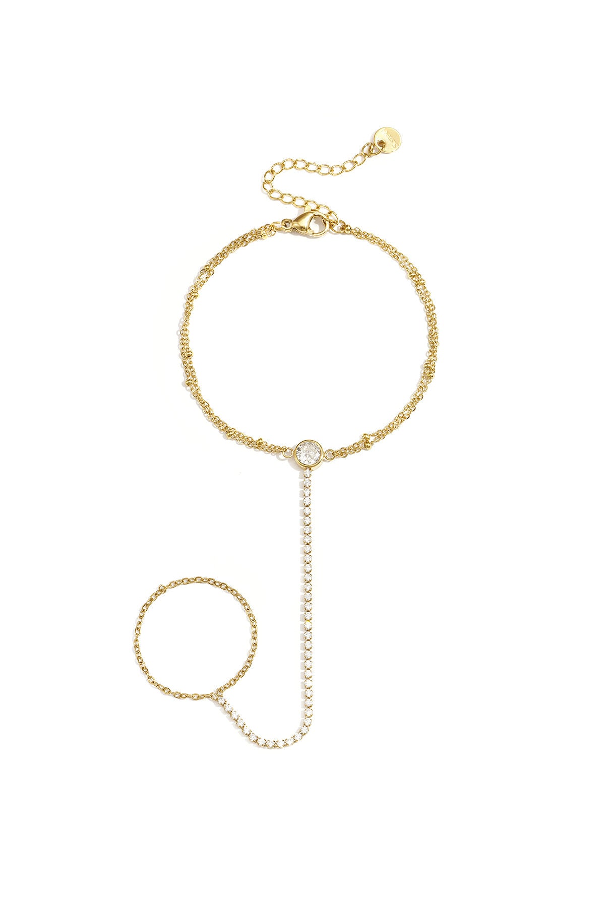Bracelet de tennis avec pierre décorative
