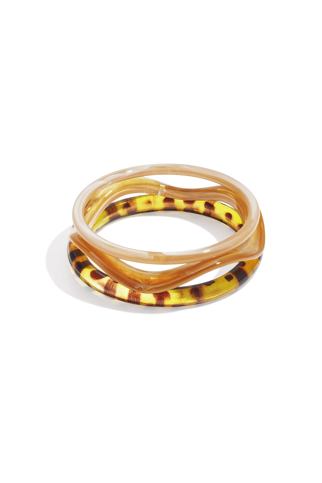Bracelets en acrylique de couleur unie, style décontracté et simple, pour femme