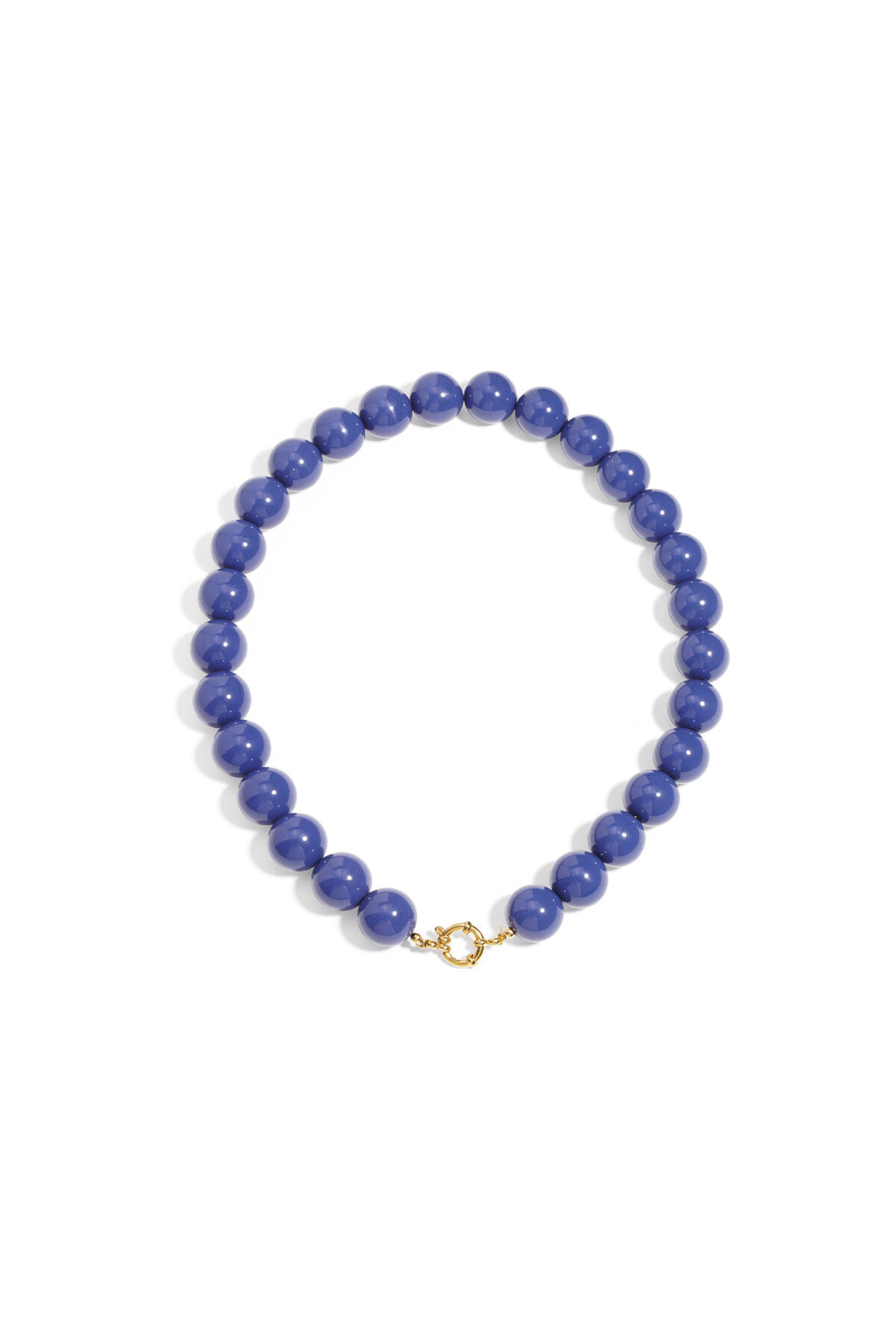 Collier à grosses perles et fermeture sur le devant-15mm
